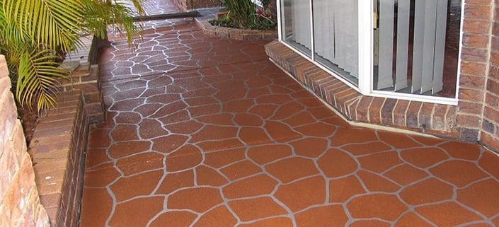 Cobblestone Concrete Stencil Pattern Sunshine Coast - popular decorative finish
